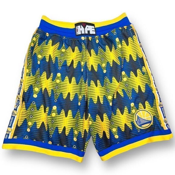 HYPE Golden State Warriors Kente Basketball Shorts Men’s XL MSRP $100 - Picture 3 of 11